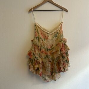 Vintage RL floral midi ruffle skirt | size 6